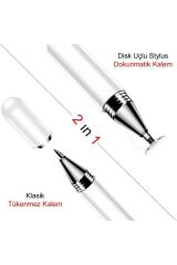 Anunnaki Android Ipad Telefon Tablet Uyumlu 2in1 Disk Uçlu Stylus Dokunmatik Çizim ve Yazı Kalemi