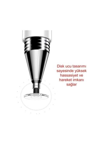 Anunnaki Android Ipad Telefon Tablet Uyumlu 2in1 Disk Uçlu Stylus Dokunmatik Çizim ve Yazı Kalemi