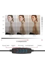 Anunnaki Tripodlu Masaüstü Led Stüdyo Canlı Yayın Ring Işığı Selfie Led Masa Lambası