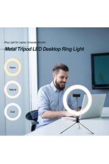 Anunnaki Tripodlu Masaüstü Led Stüdyo Canlı Yayın Ring Işığı Selfie Led Masa Lambası