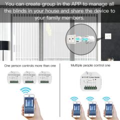 Anunnaki Wifi Akıllı Perde Panjur Anahtarı Modülü Tuya Smartlife Uzaktan Kumanda Rölesi