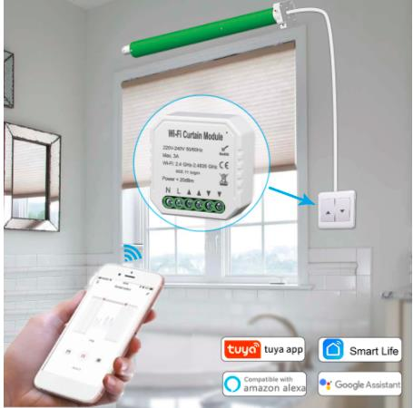 Anunnaki Wifi Akıllı Perde Panjur Anahtarı Modülü Tuya Smartlife Uzaktan Kumanda Rölesi