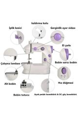 Anunnaki Işıklı Mini Ev Dikiş Makinesi Pedallı Sewıng Machine