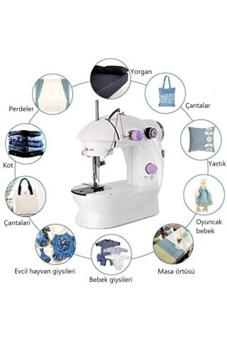 Anunnaki Işıklı Mini Ev Dikiş Makinesi Pedallı Sewıng Machine