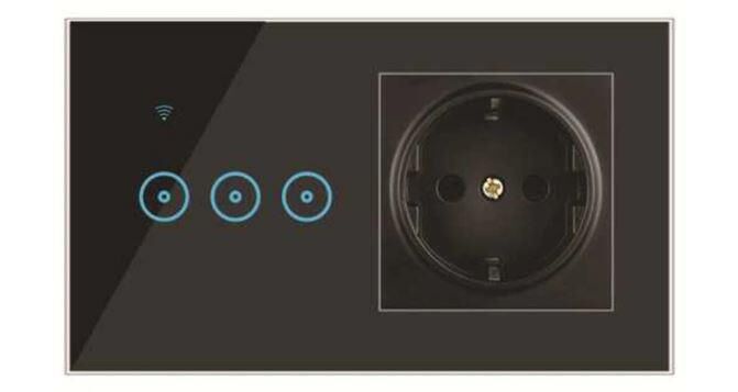 Anunnaki 3xTouch Wifi Kablosuz Dokunmatik Işık Anahtarı Priz Tuya Smart Life IOS Anroid