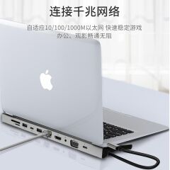 11 in 1 Type-c Hub Çoklayıcı Hdmi Vga Rj45 Ethernet Typec PD Dönüştürücü Adaptör Pc Laptop