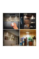 Uzaktan Kumandalı 3 Lü Spot Led Lamba Kablosuz Pilli Işıldak