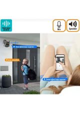 Çift Kameralı Wifi IP Kamera 360° Hareketli WiFi İç-Dış Mekan Ptz Ses Kayıtlı Güvenlik Kamerası