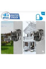 Çift Kameralı Wifi IP Kamera 360° Hareketli WiFi İç-Dış Mekan Ptz Ses Kayıtlı Güvenlik Kamerası