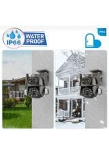 Çift Kameralı Wifi IP Kamera 360° Hareketli WiFi İç-Dış Mekan Ptz Ses Kayıtlı Güvenlik Kamerası