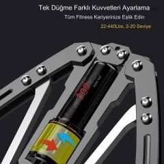 Anunnaki Ayarlanabilir Hidrolik Güç Twister Kol Omuz Göğüs Egzersiz Aleti 22-440Lbs Kavrama Çubuğu