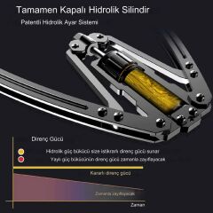 Anunnaki Ayarlanabilir Hidrolik Güç Twister Kol Omuz Göğüs Egzersiz Aleti 22-440Lbs Kavrama Çubuğu