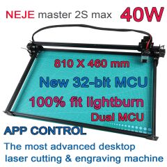 NEJE Master 2S Max 40W CNC Lazer Kesim Makinesi Ahşap Metal Kazıma Oyma Gravür 460x810mm