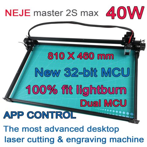 NEJE Master 2S Max 40W CNC Lazer Kesim Makinesi Ahşap Metal Kazıma Oyma Gravür 460x810mm