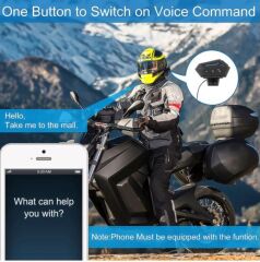 Motosiklet Bluetooth interkom Kablosuz Stereo telefon görüşmesi Kiti mikrofonlu İntercom