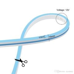 Anunnaki NEON LED ŞERİT BUZ MAVİ 5 METRE 12 VOLT ICE BLUE LED 5M