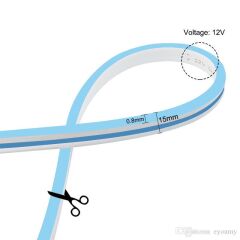 Anunnaki NEON LED ŞERİT BUZ MAVİ 5 METRE 12 VOLT ICE BLUE LED 5M