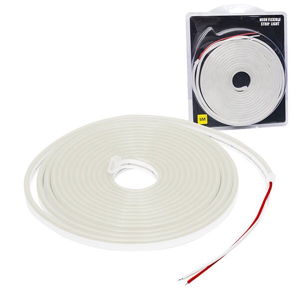 Anunnaki NEON LED ŞERİT GÜN IŞIĞI 5 METRE 12 VOLT WARM WHITE LED 5M