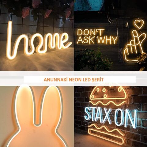 Anunnaki NEON LED ŞERİT BEYAZ 5 METRE 12 VOLT COLD WHITE 5M