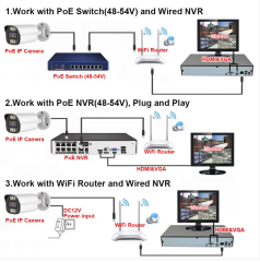 4mp IP Kamera Metal Kasa 3.6mm Ses Kayıt Gece Görüşü İç ve Dış Mekan Su Geçirmez Onvif