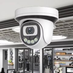 4Mp 4k Dome IP Kamera 2.8mm Geniş Açılı Gece Görüşlü Mikrofonlu Ses Kayıtlı Onvif Led Aydınlatmalı