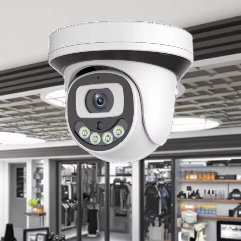 4Mp 4k Dome IP Kamera 2.8mm Geniş Açılı Gece Görüşlü Mikrofonlu Ses Kayıtlı Onvif Led Aydınlatmalı