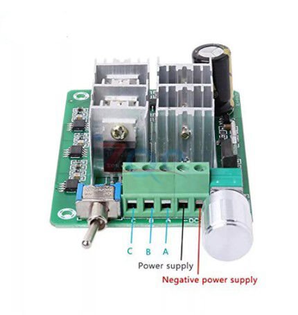 BLDC 15A Üç Fazlı Sensörsüz Motor Hız Fan Kontrol Cihazı DC 5-36V Devre Kartı