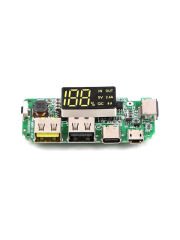 Çift Usb 5v 2.4a Led Ekranlı 18650 Pil Şarj Modülü Micro Type-c Powerbank Devresi Modülü