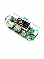 Çift Usb 5v 2.4a Led Ekranlı 18650 Pil Şarj Modülü Micro Type-c Powerbank Devresi Modülü