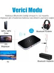 TV Hoparlör Kulaklık Telefon Aux Bluetooth Müzik Alıcı Verici