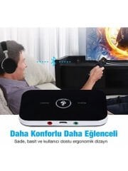 TV Hoparlör Kulaklık Telefon Aux Bluetooth Müzik Alıcı Verici