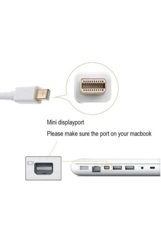 Macbook Uyumlu Mini Displayport  Hdmı Çıkışlı Dönüştürücü 1080P