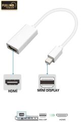 Macbook Uyumlu Mini Displayport  Hdmı Çıkışlı Dönüştürücü 1080P