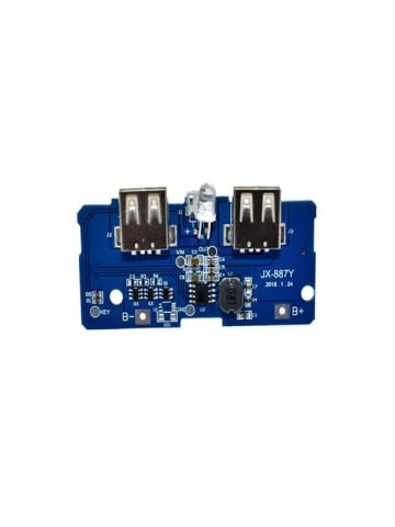 Çiftli Mikro USB 3.7V'dan 5V'a 2A Lityum Batarya Sarj Cihazı ve Powerbank Modülü