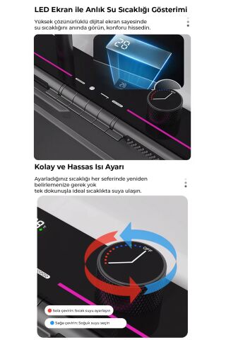 Dijital Akıllı Eviye Seti Smart Evye ve Musluk Full Set