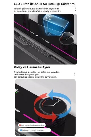 Dijital Akıllı Eviye Seti Smart Evye ve Musluk Full Set