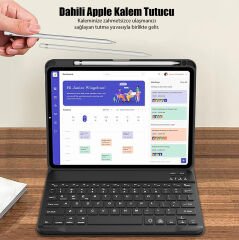 iPad Air 13 İnç klavyelı Kılıf a2898 Koruyucu Kılıf Aydınlatmalı Bluetooth Klavyeli Kılıf