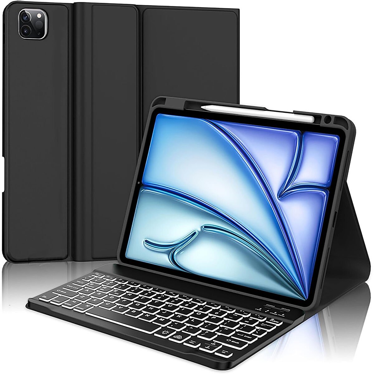 iPad Air 13 İnç klavyelı Kılıf a2898 Koruyucu Kılıf Aydınlatmalı Bluetooth Klavyeli Kılıf