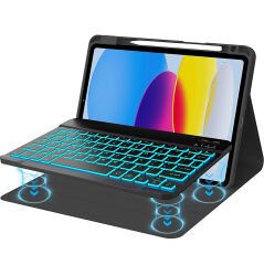 iPad Air 13 İnç klavyelı Kılıf a2898 Koruyucu Kılıf Aydınlatmalı Bluetooth Klavyeli Kılıf