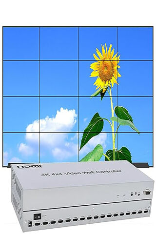 4K 4X4 Video Wall Controller HDMI Video Duvar Kontrol Cihazı 16 HDMI TV Ekleme Panel Yönetim Cihazı