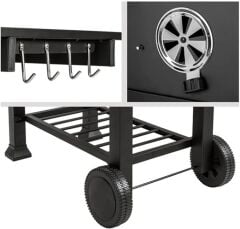 FLEXTAIL Memphis Fırınlı Mangal Kömürlü Mangal & Fırınlı Barbekü Paslanmaz Çelik Katlanır Ayaklı