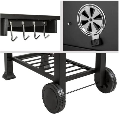 FLEXTAIL Memphis Fırınlı Mangal Kömürlü Mangal & Fırınlı Barbekü Paslanmaz Çelik Katlanır Ayaklı