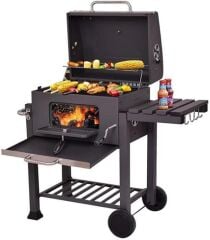 FLEXTAIL Memphis Fırınlı Mangal Kömürlü Mangal & Fırınlı Barbekü Paslanmaz Çelik Katlanır Ayaklı