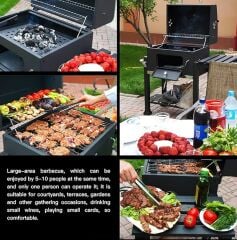 FLEXTAIL Memphis Fırınlı Mangal Kömürlü Mangal & Fırınlı Barbekü Paslanmaz Çelik Katlanır Ayaklı