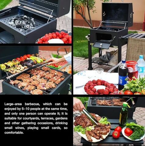 FLEXTAIL Memphis Fırınlı Mangal Kömürlü Mangal & Fırınlı Barbekü Paslanmaz Çelik Katlanır Ayaklı
