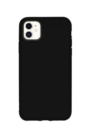 Iphone 11 Uyumlu Altı Kapalı Lansman Silikon Kılıf Kapak SİYAH