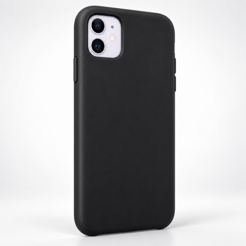 Iphone 11 Uyumlu Altı Kapalı Lansman Silikon Kılıf Kapak SİYAH