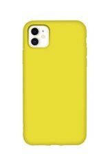 Iphone 11 Uyumlu Altı Kapalı Lansman Silikon Kılıf Kapak Sarı