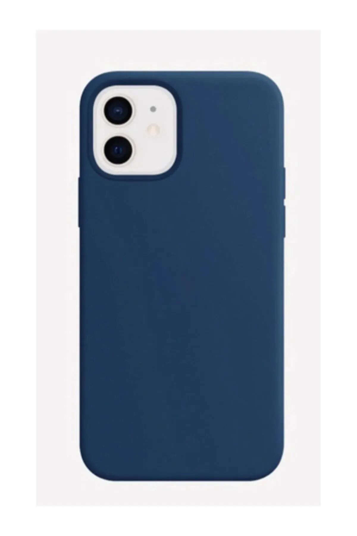 Iphone 11 Uyumlu Altı Kapalı Lansman Silikon Kılıf Kapak Lacivert