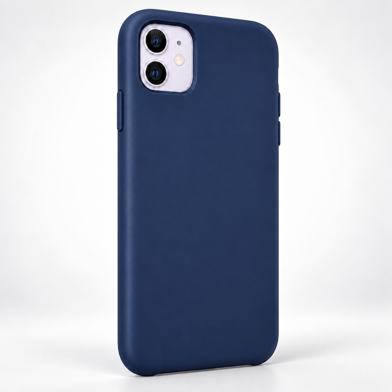 Iphone 11 Uyumlu Altı Kapalı Lansman Silikon Kılıf Kapak Lacivert
